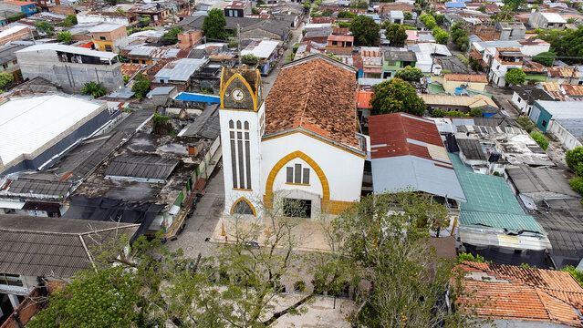 Puerto Nare, Antioquia - Colombia. March 12, 2026. San Luis Beltran Parish, a Catholic church.