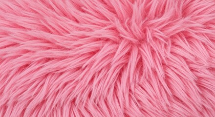 Fototapeta premium Close-up of vibrant pink fluffy f aux fur, detailed and textured