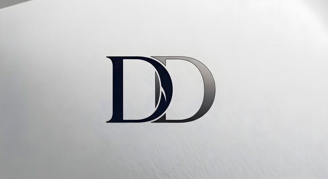 Minimalist and elegant monogram logo featuring the double letters D in a professional serif font