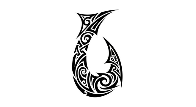 Celtic knotwork fish hook symbol.