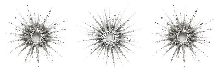 Naklejka premium 3D Abstract Black Ink Splash Explosion Effect for Creative Art and Modern Graphic Design PNG