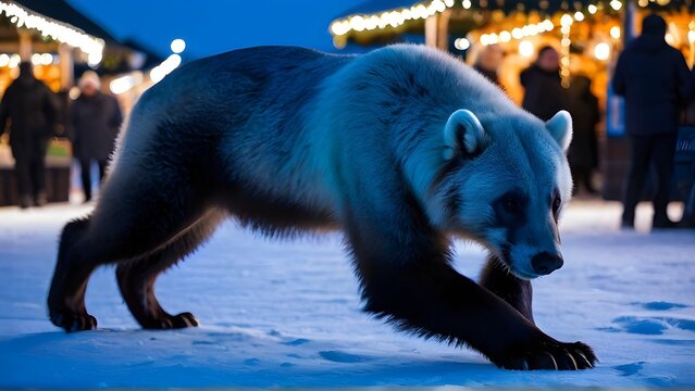 An elusive gulo gulo glowing mint bold presence roams the tundra, wolverine 