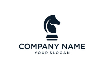 Obraz premium Professional Strategy Chess Knight Horse Business Logo Template