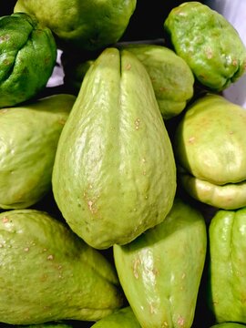 Chayote (Sechium edule) is known in Indonesia as "Labu Siam," "Jipang," or "Manisa." On the shelves of a supermarket, they look fresh and ready to buy. They are used as a vegetable,.
