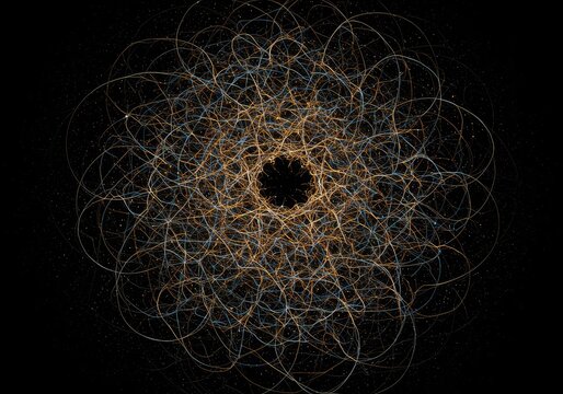 A mesmerizing abstract rendering of a theoretical quantum field lattice showing interconnected energy flow and excitation points in a complex dimensional space, wave, vacuum, field