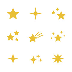 Obraz premium Stars icon set vector isolated set