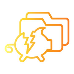 Fototapeta premium crisis Line Gradient Icon