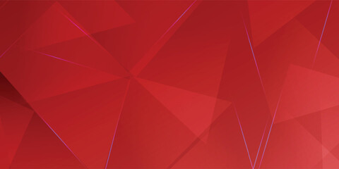 Obraz premium Abstract Red Geometric Background with Sharp Purple Light Streaks and Layered Triangles.Eps 10