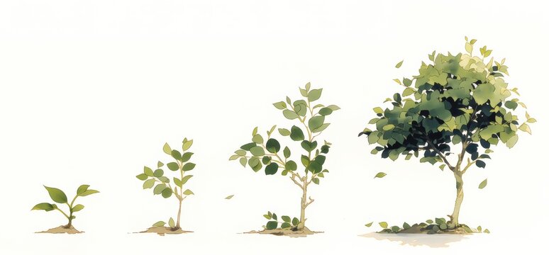 種から木へと成長する過程