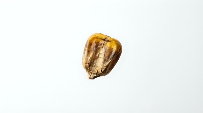 Golden brown tigers eye gemstone with natural striped patterns and polished surface isolated on white background for jewelry making and crystal healing.