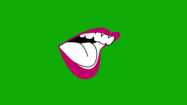 vector illustration of a woman mouth