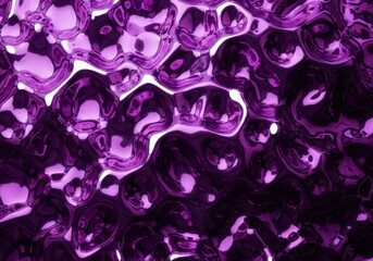 Fototapeta premium Purple liquid surface displays reflective abstract ripples and glossy texture.