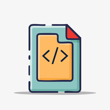 Coding File Icon with Angle Brackets