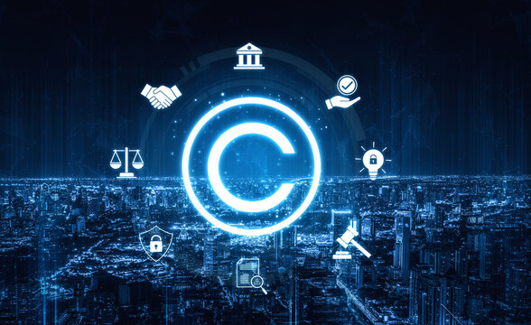 Copyright protection highlights copyright, intellectual property, and legal ownership through law, verification, and secure digital rights Vouch