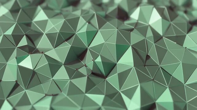 Green geometric shapes background texture.