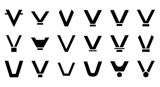 Exclamation Mark Vector Icons, Black Exclamation Marks, Punctuation Symbols, 20 Variations