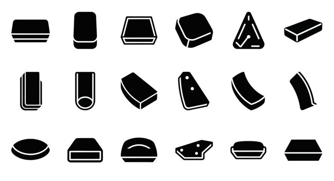 20 Black Metal Industrial Pipe Fitting Icons, Vector Plumbing Symbols, Black Outline Illustrations, Industrial Equipment Clipart