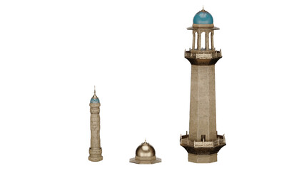 Fototapeta premium 3d rendering desert fortress towers