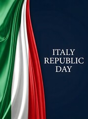 A set of professional graphic design templates and banners for Italy Republic Day (Festa della Repubblica) featuring the Italian flag colors (green, white, and red), patriotic elements, and elegant ty
