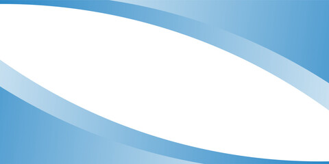 Obraz premium Abstract blue gradient curved frame on white background with copy space for presentation. eps 10 , vector illustration