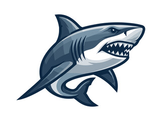Naklejka premium Illustration of a powerful aquatic predator with sharp teeth dynamic mascot style