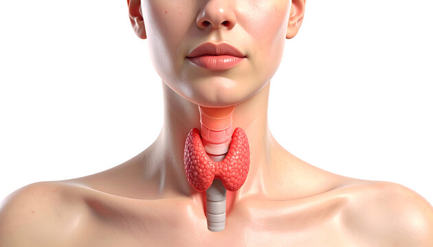 Anatomical 3D Illustration Of The Human Thyroid Gland Isolated