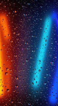 Abstract background texture showing vibrant colored light patterns distorted across a highly polished, wet, or metallic reflective surface, glass, texture, high key