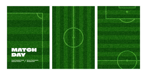 Naklejka premium Soccer Field Grass Pattern with Realistic Green Turf Texture. Top View of Football Pitch with White Lines. Vector Realistic Sport Ground Texture for Football and Baseball Games.