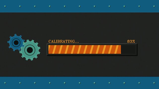 Industrial Gear Calibrating Progress Bar Loading Screen