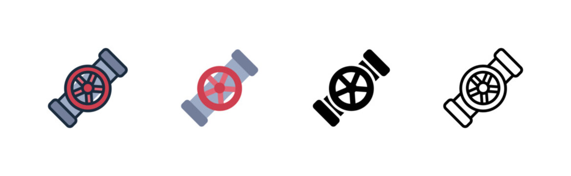 valve icon. flow control. pipe fitting. plumbing system.