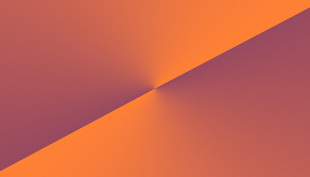 Abstract background with a diagonal split and soft orange and purple gradient texture