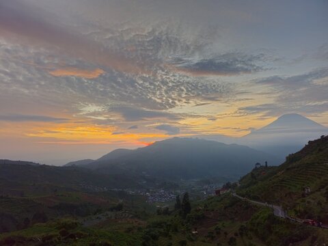 Sunrise in the Mountains at Dieng, Wonosobo