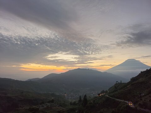 Sunrise in the Mountains at Dieng, Wonosobo