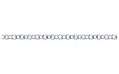 Obraz premium Realistic Metal Silver Chain Vector Illustration.