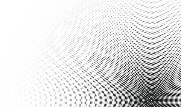 Halftone Dot Radial Pattern Background for Minimalist Tech Website and Poster Design Vector Illustration