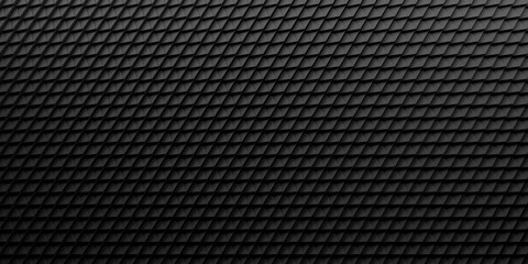 Repeating dark diamond mesh pattern with textured surface for industrial background and wallpaper design.3d render © VERSUSstudio