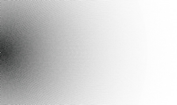 Halftone Radial Dot Pattern Background Minimalist Monochrome Vector for Tech Website Banner