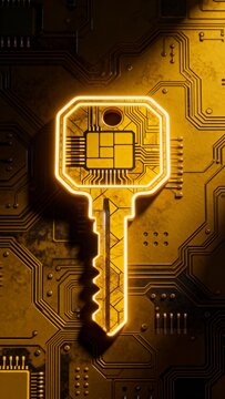 Glowing circuit key on printed circuit board