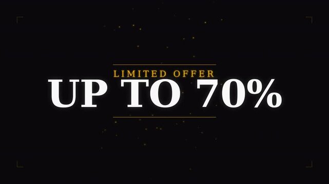 Promotional graphic featuring a limited-time offer with a bold discount announcement