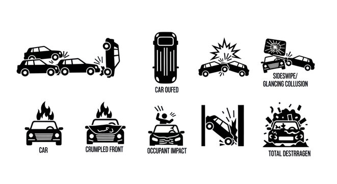 Car Crash Collision Accident Damage.
