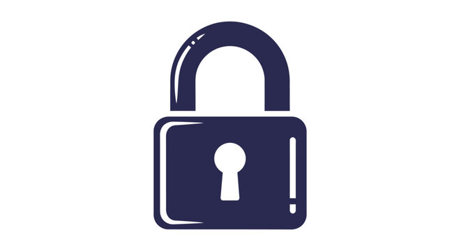 Padlock with keyhole security icon symbol.