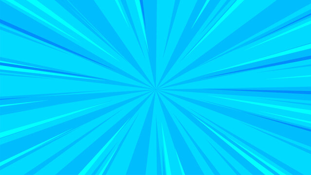 comic blue background cartoon style