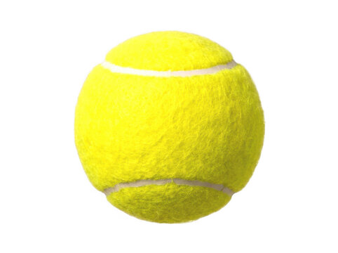 Yellow tennis ball isolated on transparent background sports equipment illustration
