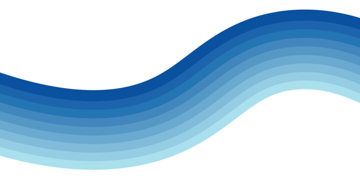 Blue river ocean wave layer vector background vector