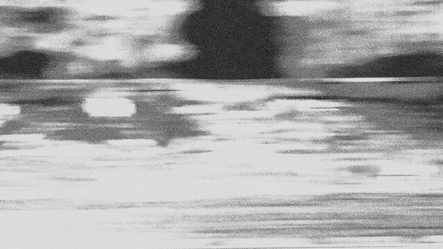 High Contrast Black And White Halftone Herringbone Texture With Diagonal Waves And Grainy Noise Abstract Pattern