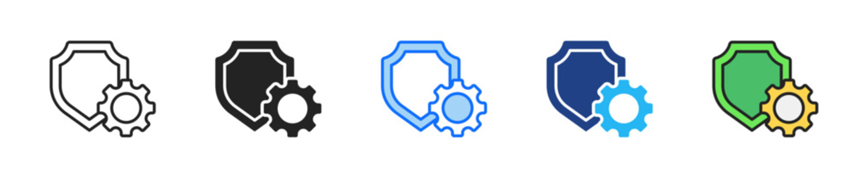 Internal Control Icon Set Multiple Style Collection