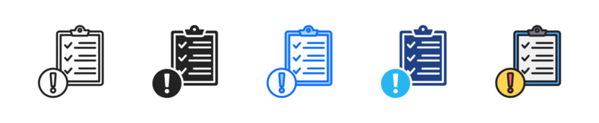 Fototapeta premium Audit Findings Report Icon Set Multiple Style Collection