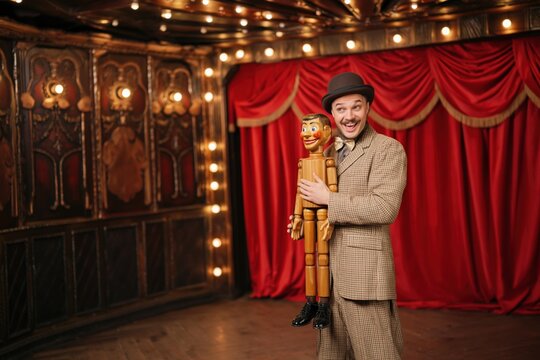 Vintage Ventriloquist Performance in Theatre Setting