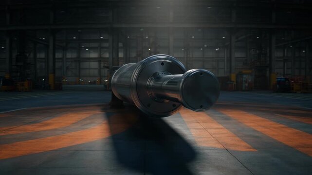 Majestic SciFi Futuristic Hyperdrive Generator Core Inside Giant Industrial Assembly Facility Showcase