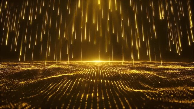 Abstract particles wave form shapes animation background